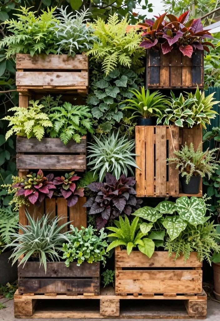 12 Plant Fence Ideas for a Natural Privacy Screen 12. Vertical Gardens with Recycled Materials 0