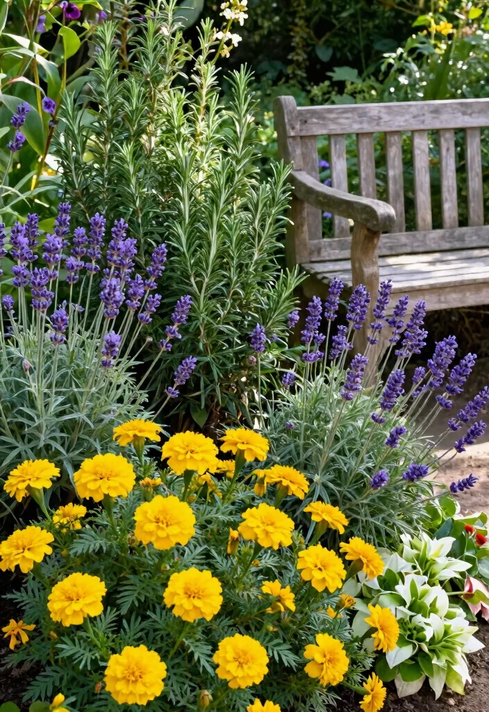 12 Plant Fence Ideas for a Natural Privacy Screen 7. Mixed Herb and Flower Borders 0