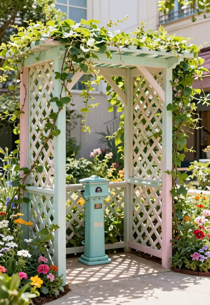 12 Pool Pump Cover Ideas That Look Good and Stay Functional 3. Decorative Lattice Designs 0