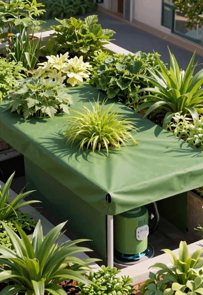12 Pool Pump Cover Ideas That Look Good and Stay Functional 9. Green Roof Covers 0