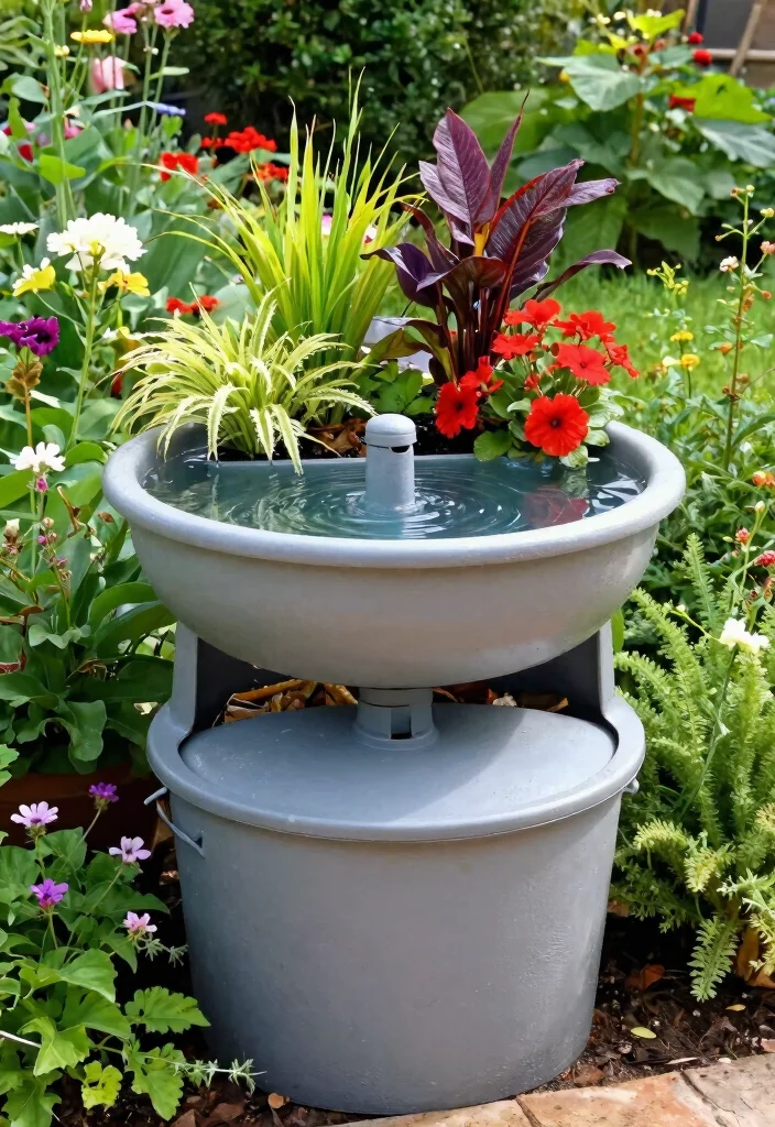 12 Water Trough Fountain Ideas for a Rustic Garden Focal Point 12. Multi Functional Water Trough with Compost Bin 0