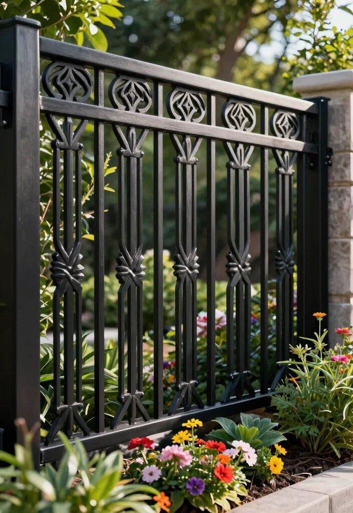 14 Aluminum Fence Concepts for a Sleek Low Maintenance Yard 11. Decorative Topper Fencing 0