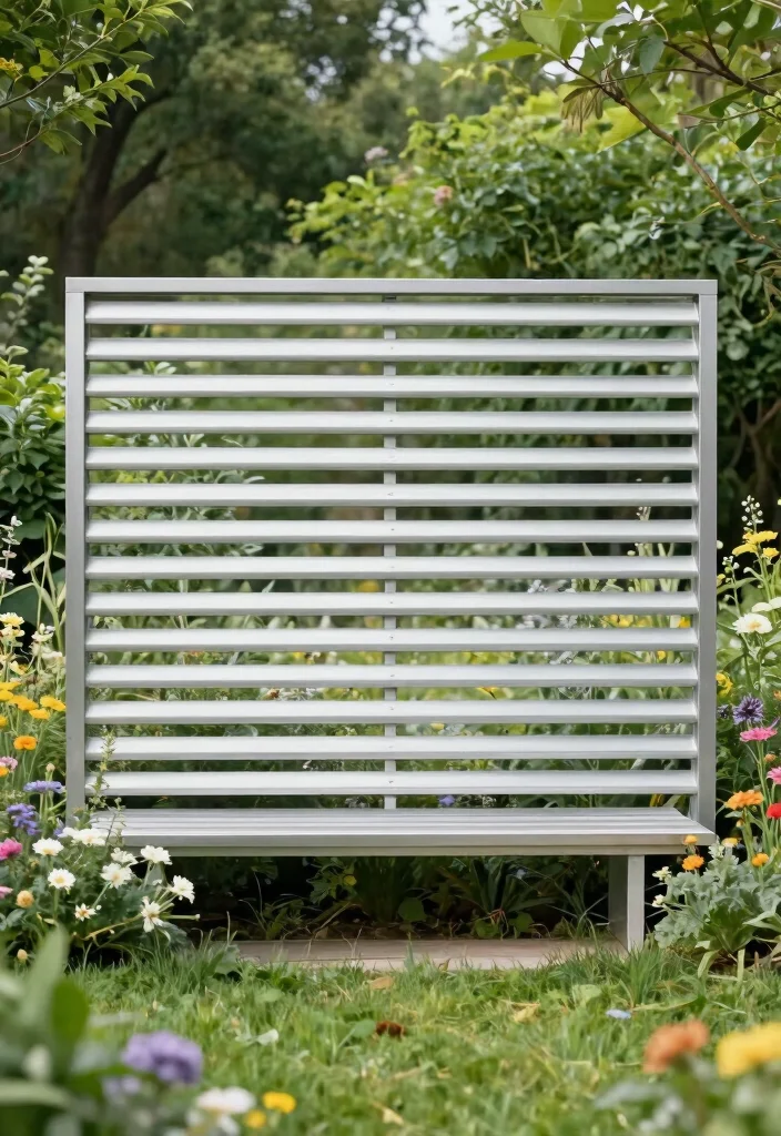 14 Aluminum Fence Concepts for a Sleek Low Maintenance Yard 4. Horizontal Slats for Modern Appeal 0
