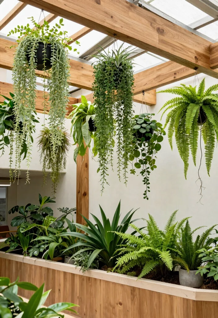 14 Ceiling Beam Ideas That Add Character to Any Room 6. Beams as Vertical Gardens 0