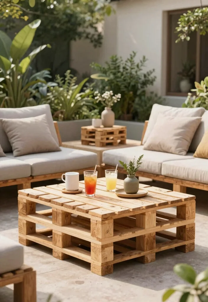 14 DIY Pallet Patio Furnishings Ideas for an Affordable Outdoor Space 9. Pallet Side Tables 0