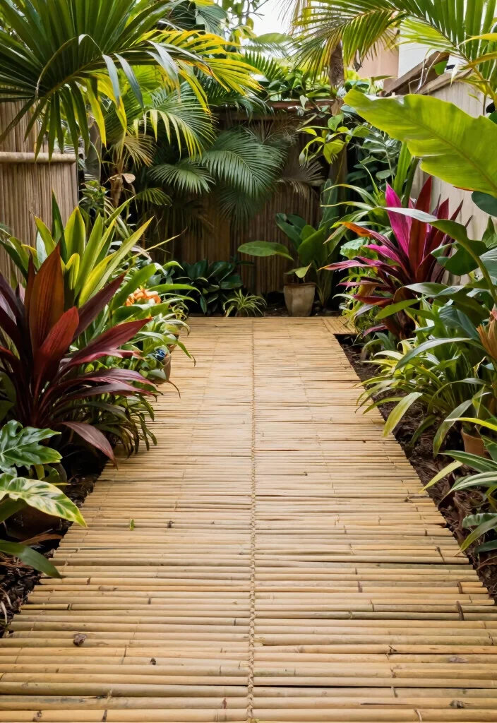 14 Front Yard Paver Concepts That Boost Curb Appeal 14. Bamboo Pavers 0
