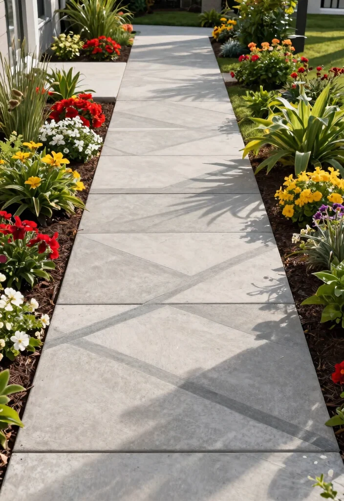 14 Front Yard Paver Concepts That Boost Curb Appeal 5. Concrete Paver Patterns 0
