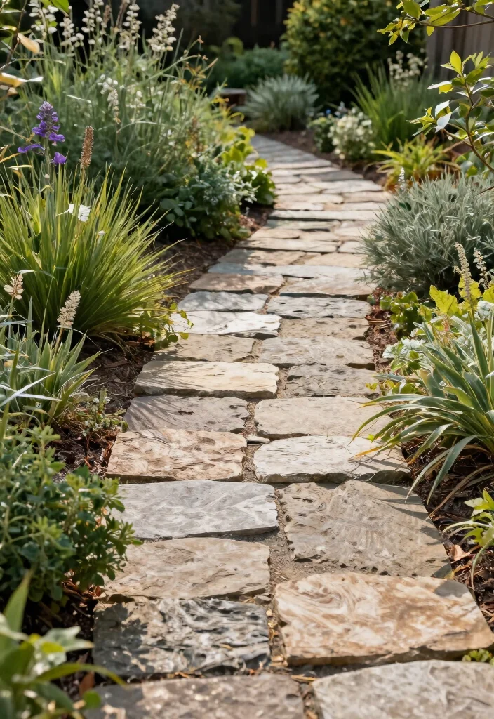 14 Front Yard Paver Concepts That Boost Curb Appeal 8. Dry Set Flagstone 0