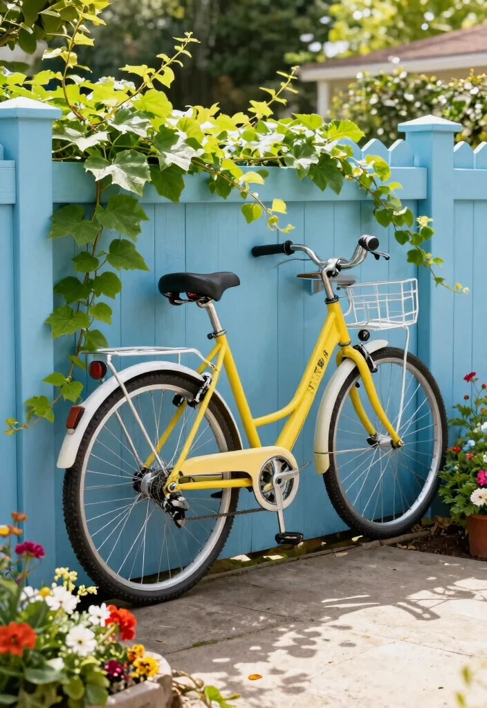 14 Outdoor Bike Storage Solutions That Keep Your Bike Safe Year Round 4. Garden Fence Bike Storage 0