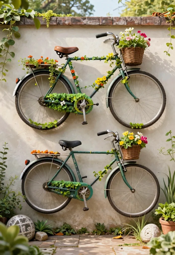 14 Outdoor Bike Storage Solutions That Keep Your Bike Safe Year Round 7. Decorative Bike Frame Display 0