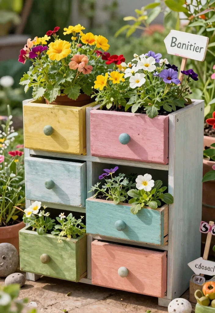 14 Planter Box Plans You Can Build for Any Skill Level 10. Recycled Drawer Planters 0