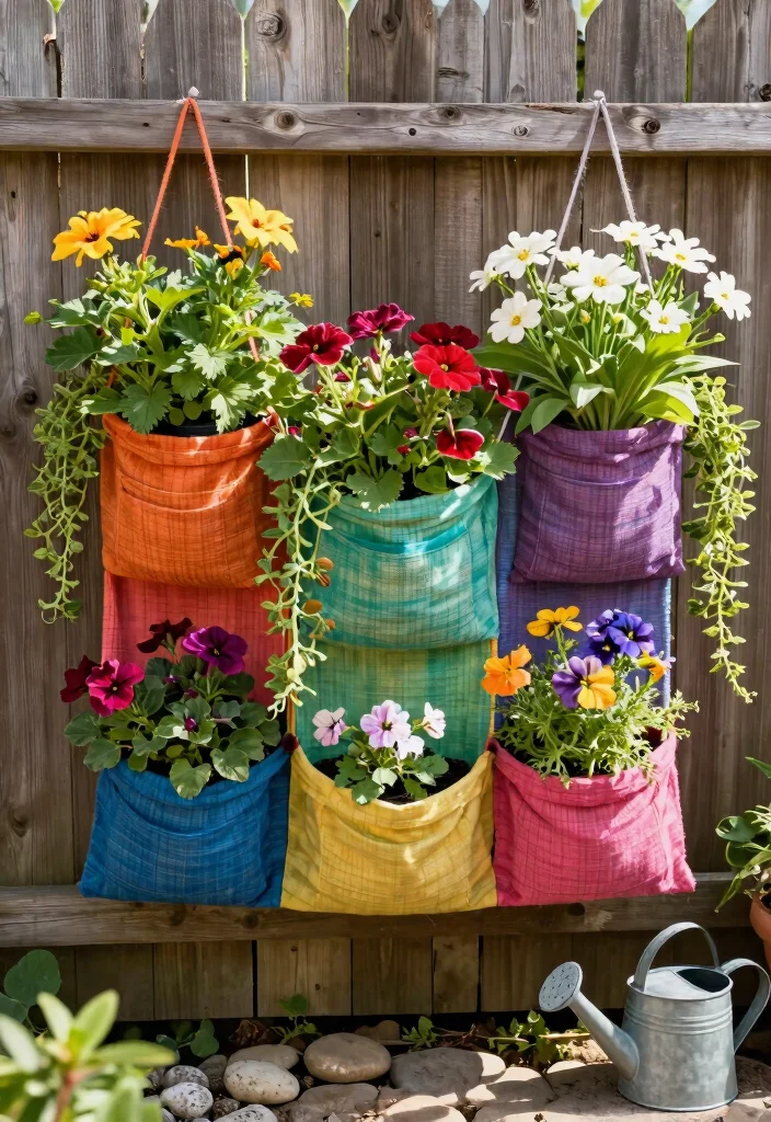 14 Planter Box Plans You Can Build for Any Skill Level 11. Fabric Hanging Planters 0