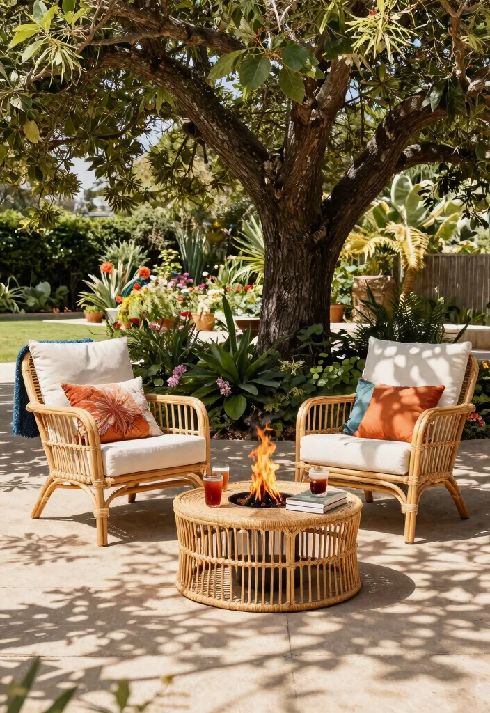 14 Rattan Patio Furniture Concepts for a Relaxed Boho Outdoor Space 3. Rattan Lounge Chairs 0