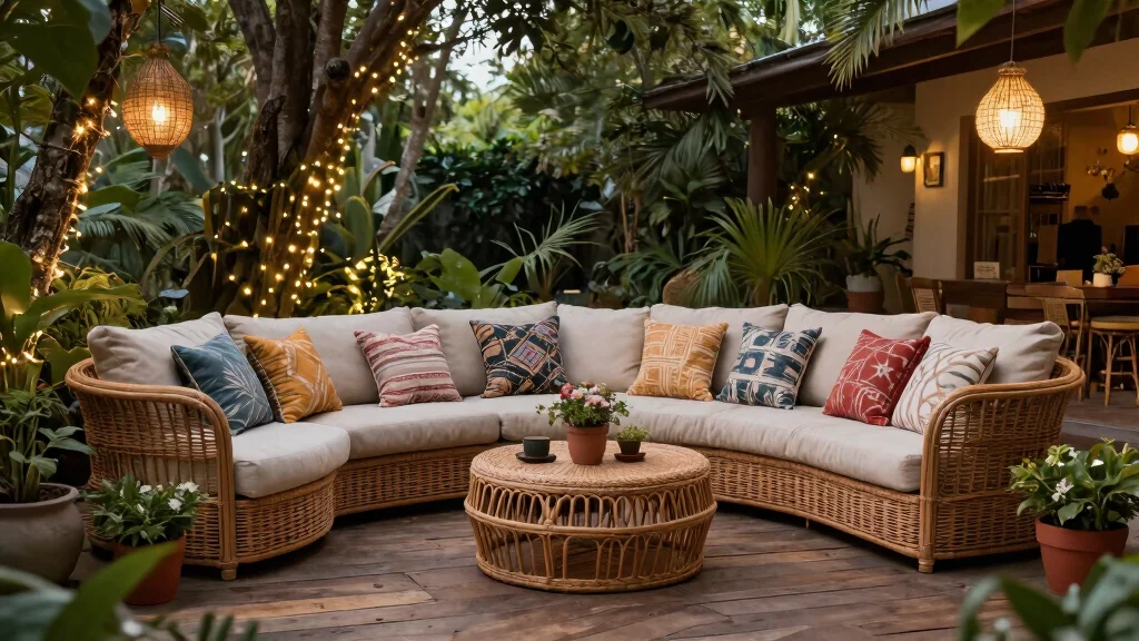 14 Rattan Patio Furniture Concepts for a Relaxed Boho Outdoor Space