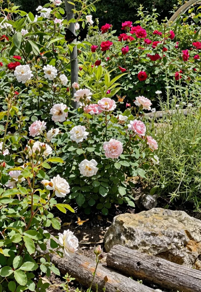 14 Rose Bed Ideas for a Lush and Beautiful Garden 11. Wildlife Friendly Rose Beds 0