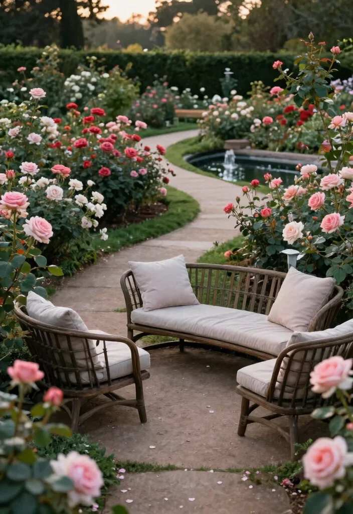 14 Rose Bed Ideas for a Lush and Beautiful Garden 14. Rose Gardens for Relaxation 0