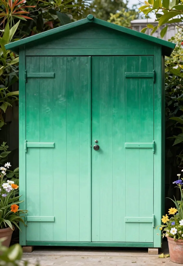 14 Storage Shed Paint Concepts to Refresh and Transform Your Yard 11. Ombre Effect A Gradual Transition 0