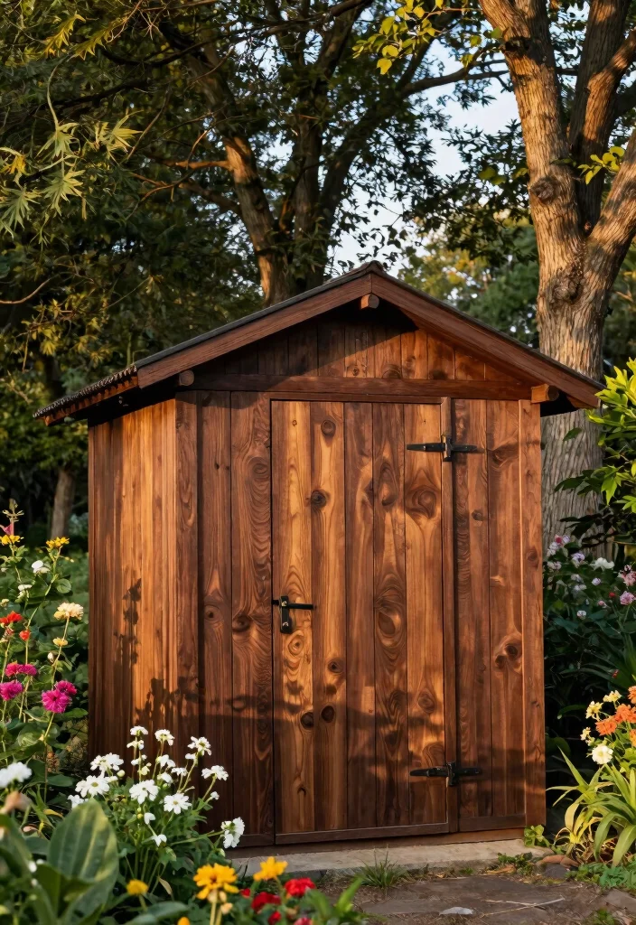 14 Storage Shed Paint Concepts to Refresh and Transform Your Yard 6. Woodsy Feel Natural Wood Stains 0