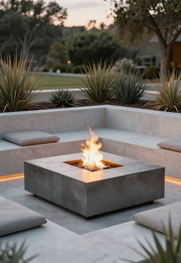 15 Backyard Fire Pit Inspirations for Cozy Outdoor Seating Areas 14. Minimalist Fire Pit Design 0
