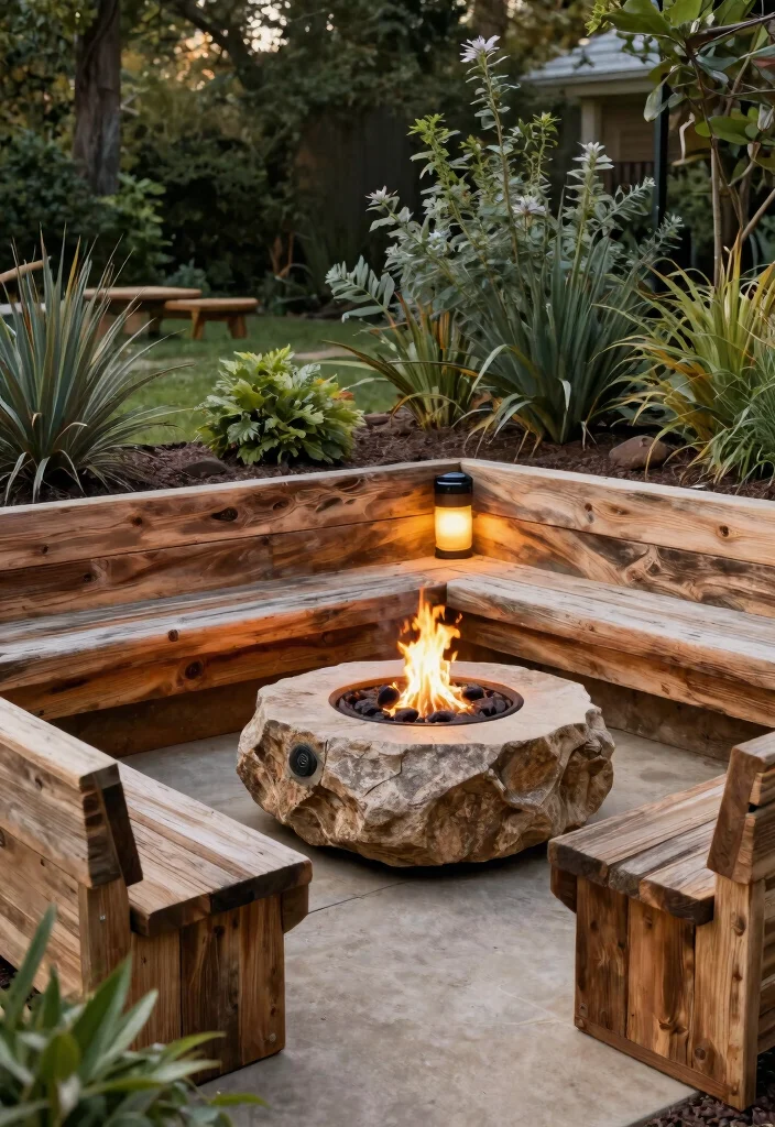 15 Backyard Fire Pit Lounge Ideas for a Relaxed Outdoor Living Space 10. Eco Friendly Fire Pit Lounge 0