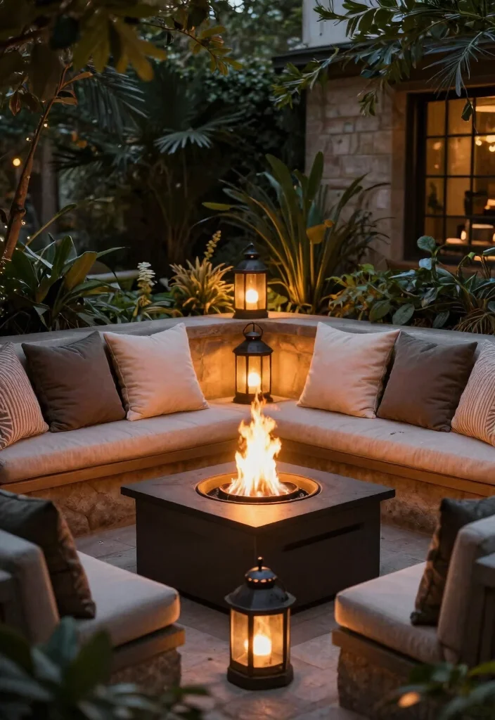 15 Backyard Fire Pit Lounge Ideas for a Relaxed Outdoor Living Space 11. Cozy Seating Nooks 0