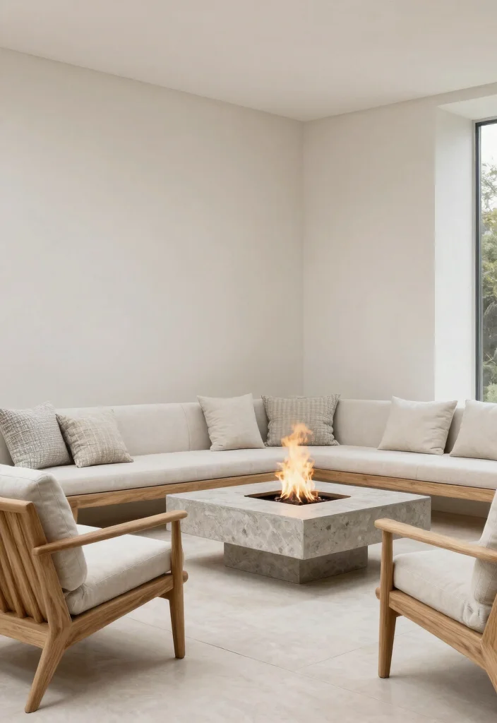 15 Backyard Fire Pit Lounge Ideas for a Relaxed Outdoor Living Space 7. Scandinavian Minimalism 0
