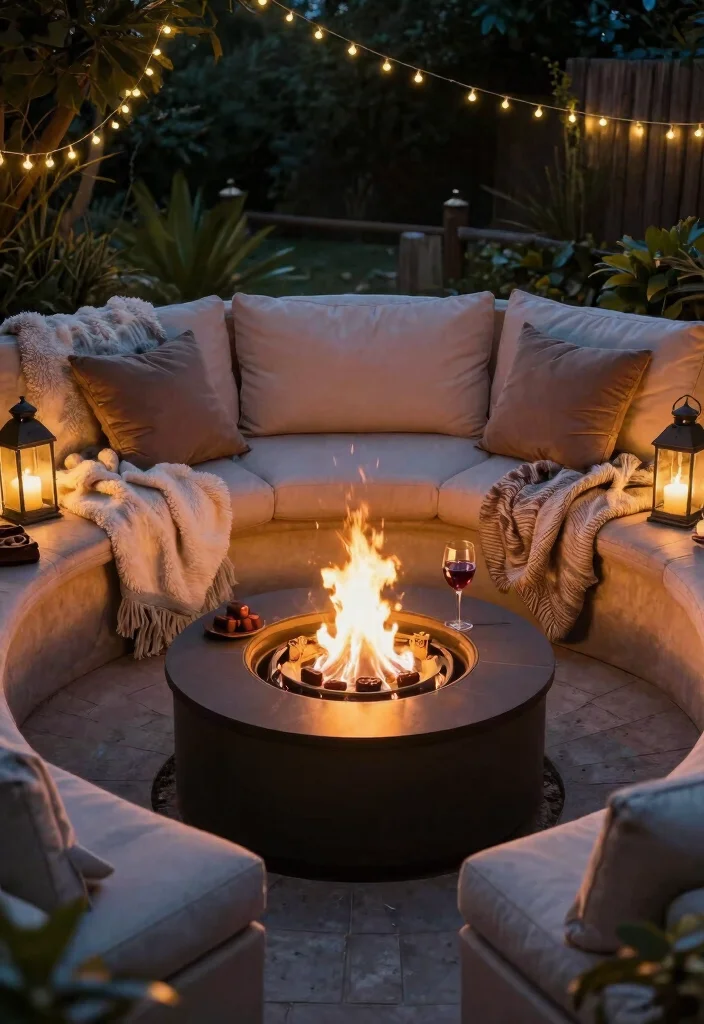 15 Backyard Fire Pit Lounge Ideas for a Relaxed Outdoor Living Space 8. Romantic Fire Pit for Two 0