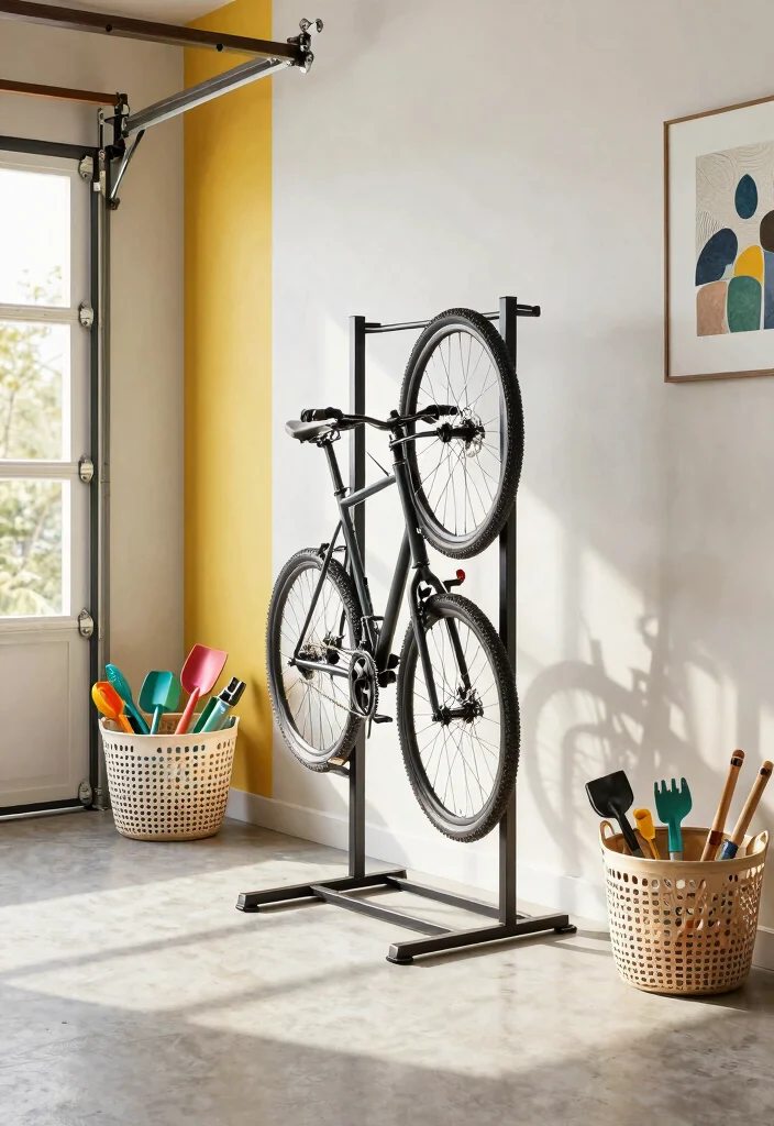 15 Bike Storage Ideas for Garages Sheds and Small Spaces 2. Vertical Bike Storage Stands 0
