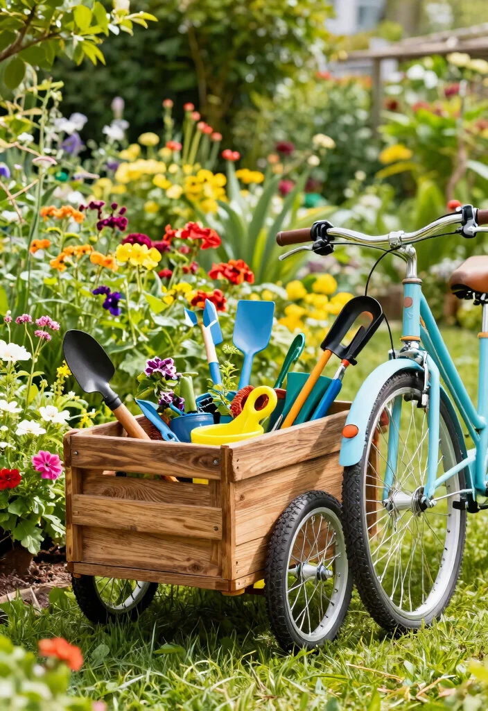 15 Bike Storage Ideas for Garages Sheds and Small Spaces 6. Bike Caddy for the Garden 0