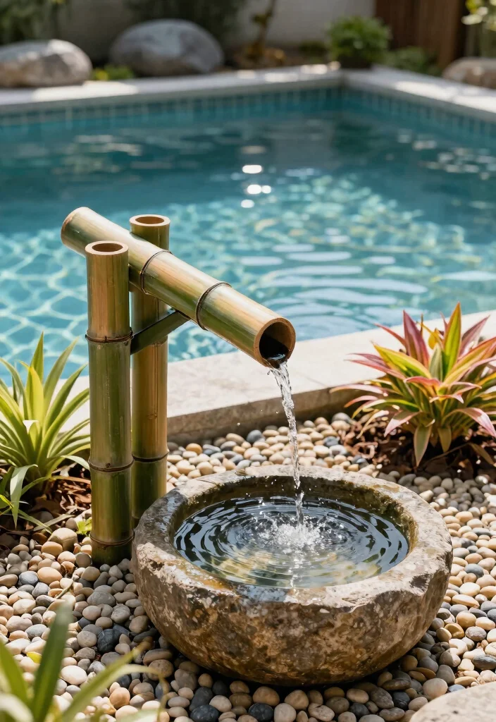 15 DIY Above Ground Pool Fountain Ideas on a Budget 7. Bamboo Fountain 0