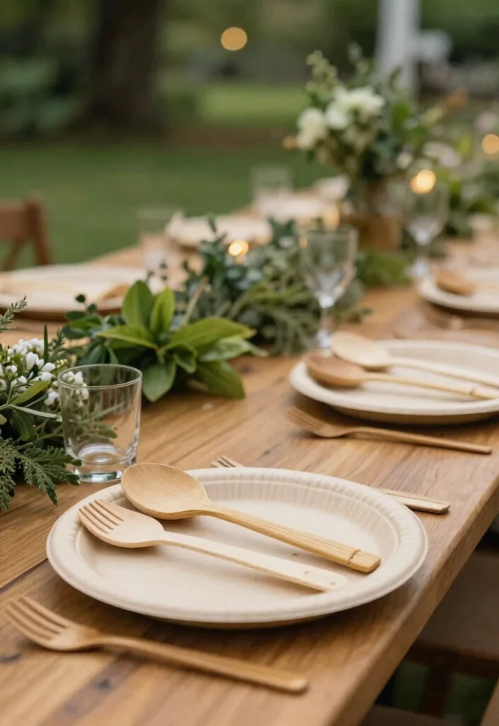 15 Outdoor Table Decor Ideas for a Stylish Al Fresco Setup 10. Reusable bamboo or wooden utensils 0