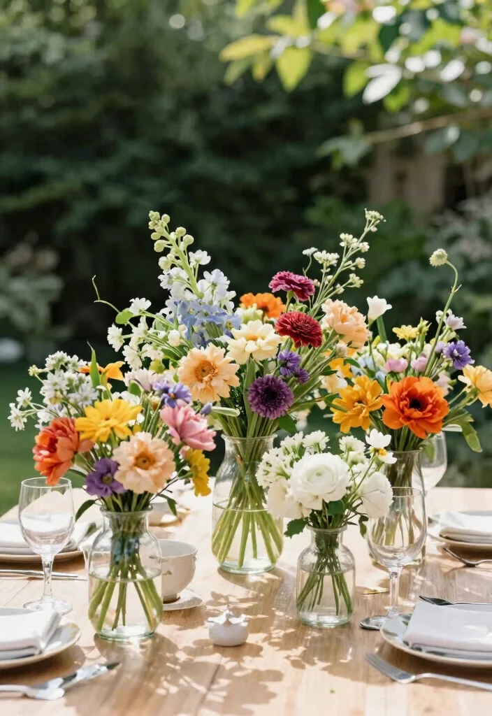 15 Outdoor Table Decor Ideas for a Stylish Al Fresco Setup 9. Seasonal Floral Bouquets 0