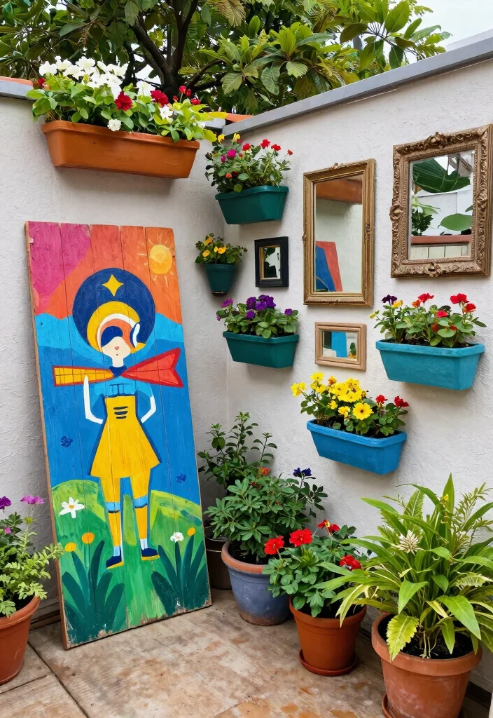 15 Patio Decorating Ideas on a Budget That Actually Look Expensive 8. Personalize with Artwork Express Yourself 0