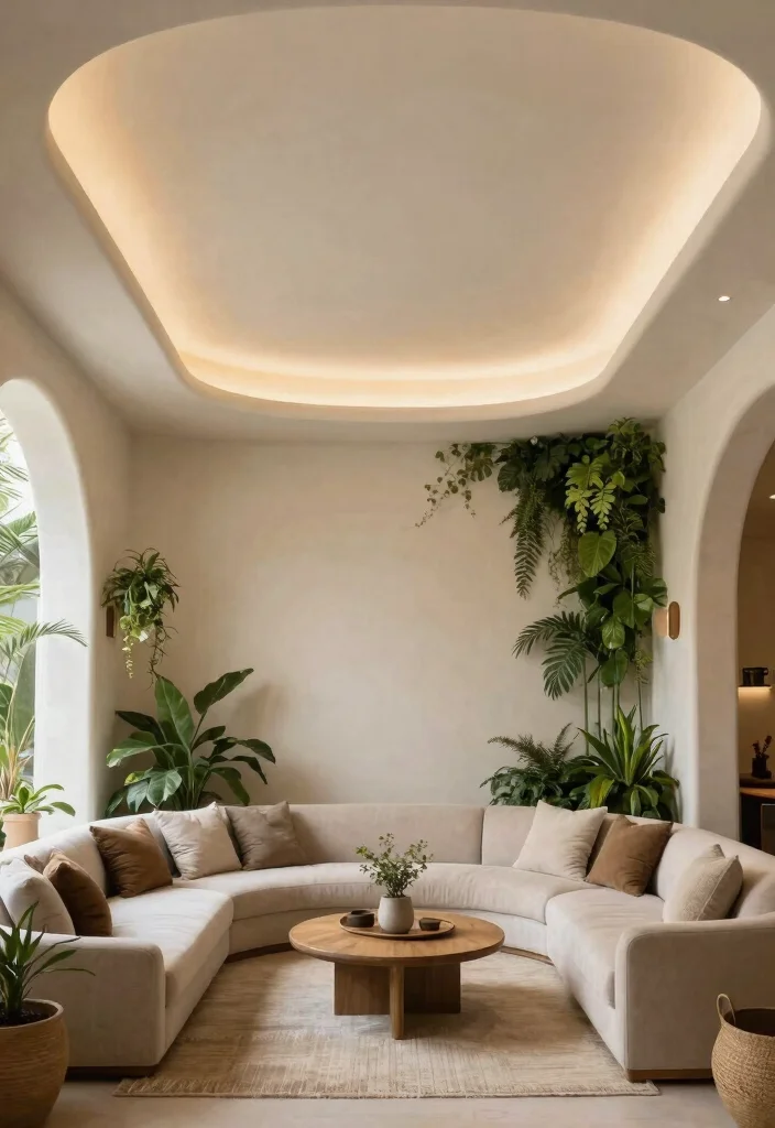 15 Simple Ceiling Designs That Make Living Rooms Look Taller 8. Archways and Curved Ceilings 0