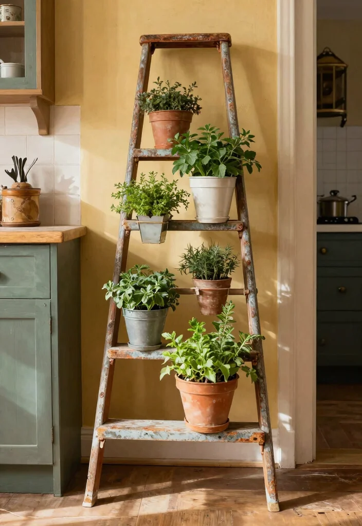 15 Vintage Farmhouse Decor Ideas for a Warm and Lived In Home 13. Repurposed Furniture for Plant Display 0
