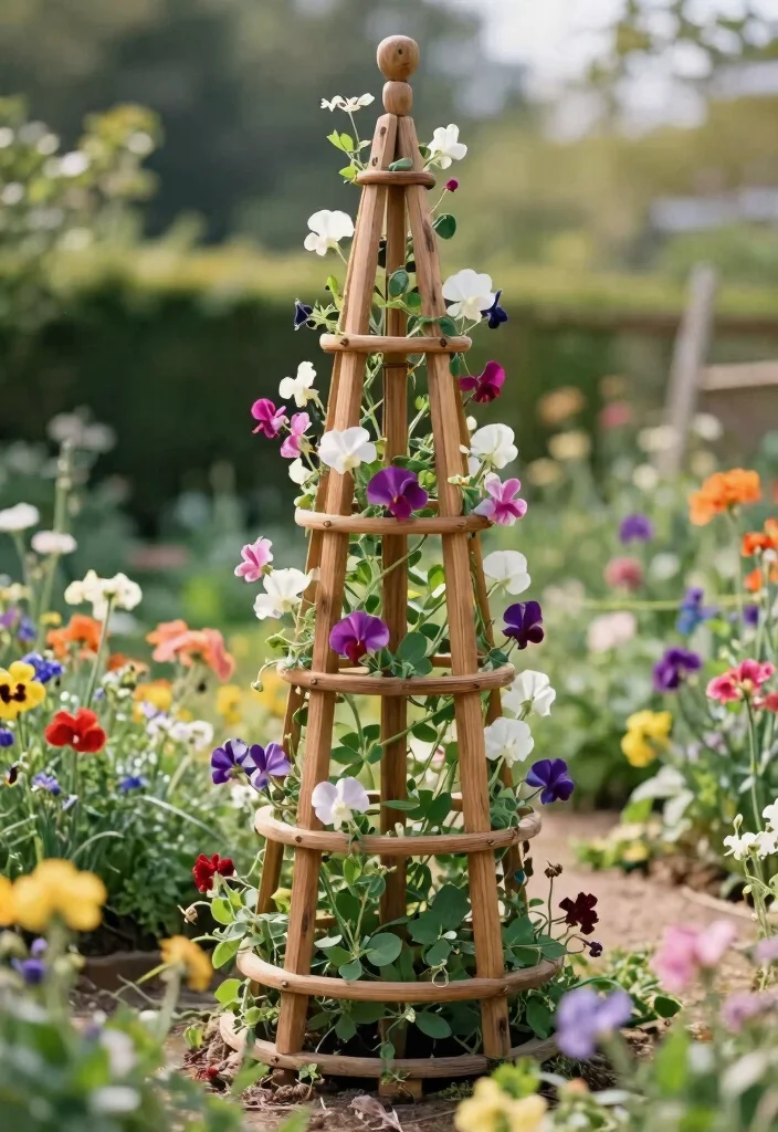 15 Wood Trellis Ideas for Climbing Plants and Garden Privacy 12. Spiral Trellis 0