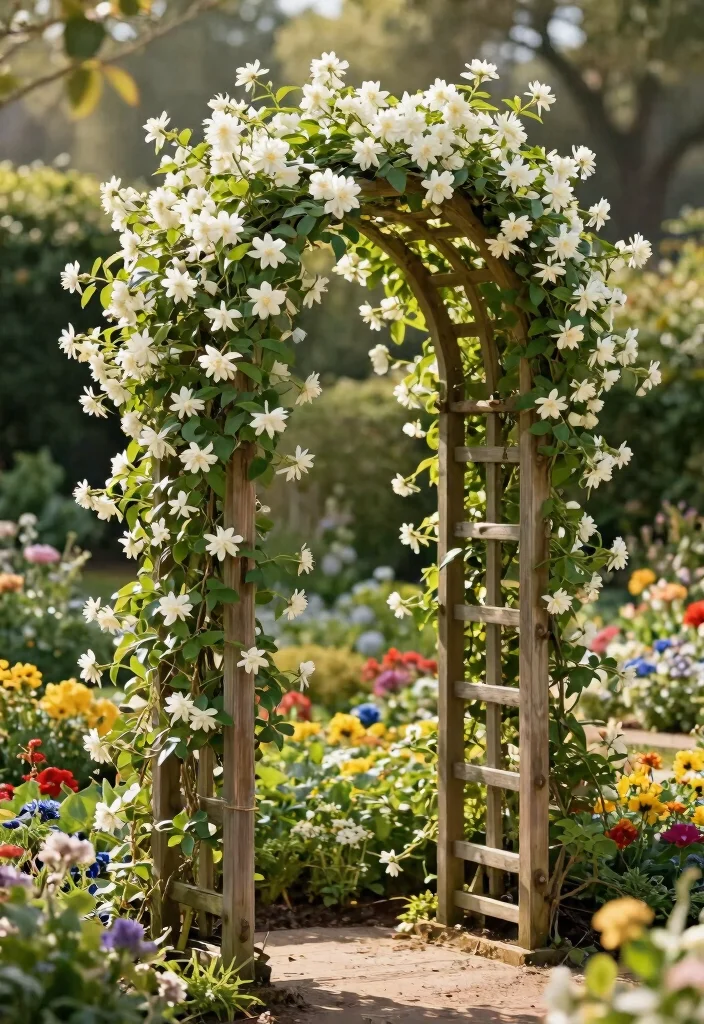 15 Wood Trellis Ideas for Climbing Plants and Garden Privacy 5. Fan Shaped Trellis 0
