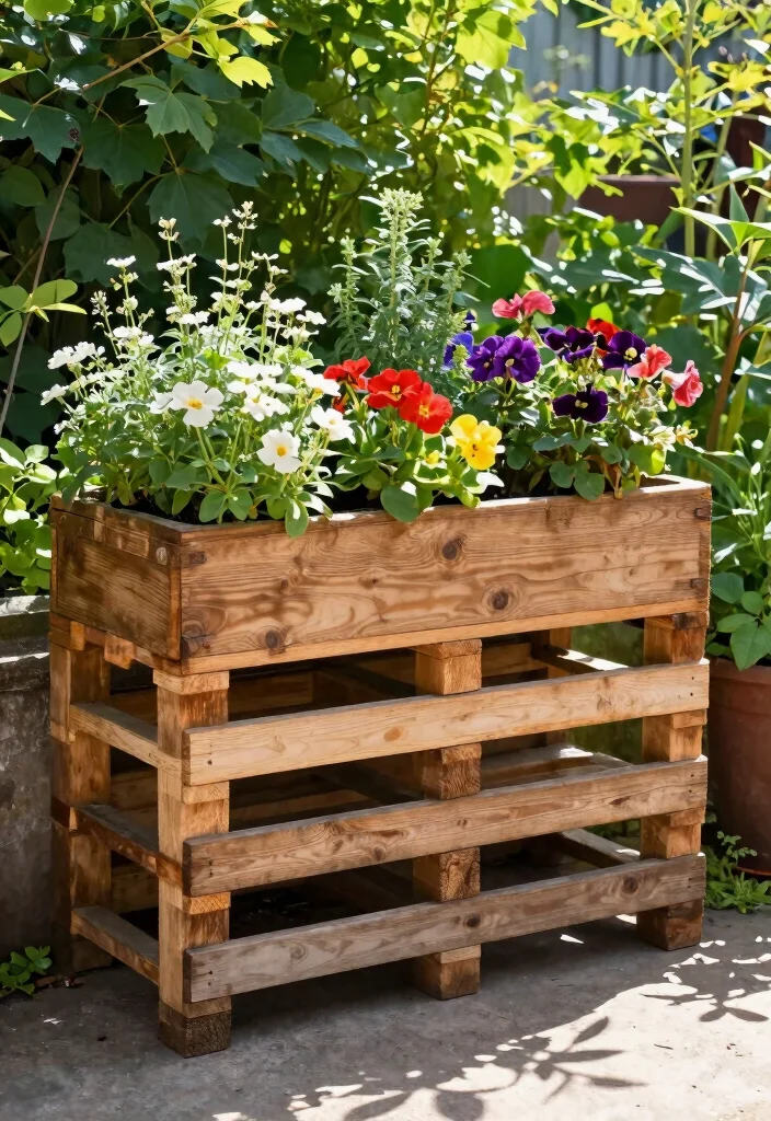 18 Cheap Planter Ideas You Can Build or Buy This Weekend 1. Wooden Pallet Vertical Planter 0