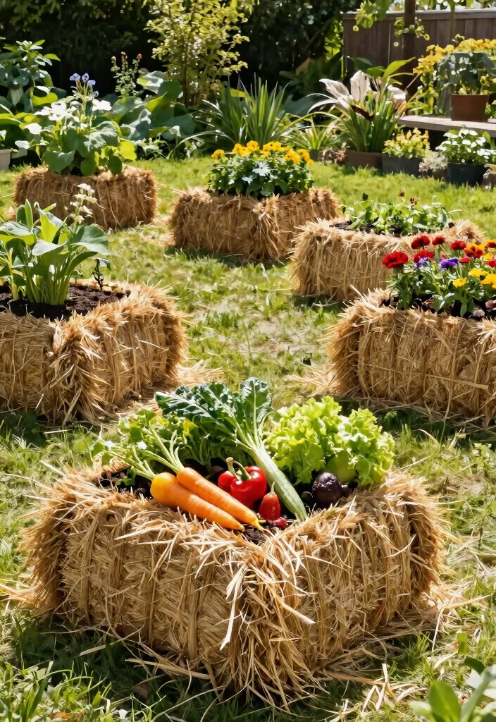 18 Cheap Planter Ideas You Can Build or Buy This Weekend 14. Straw Bale Planters 0