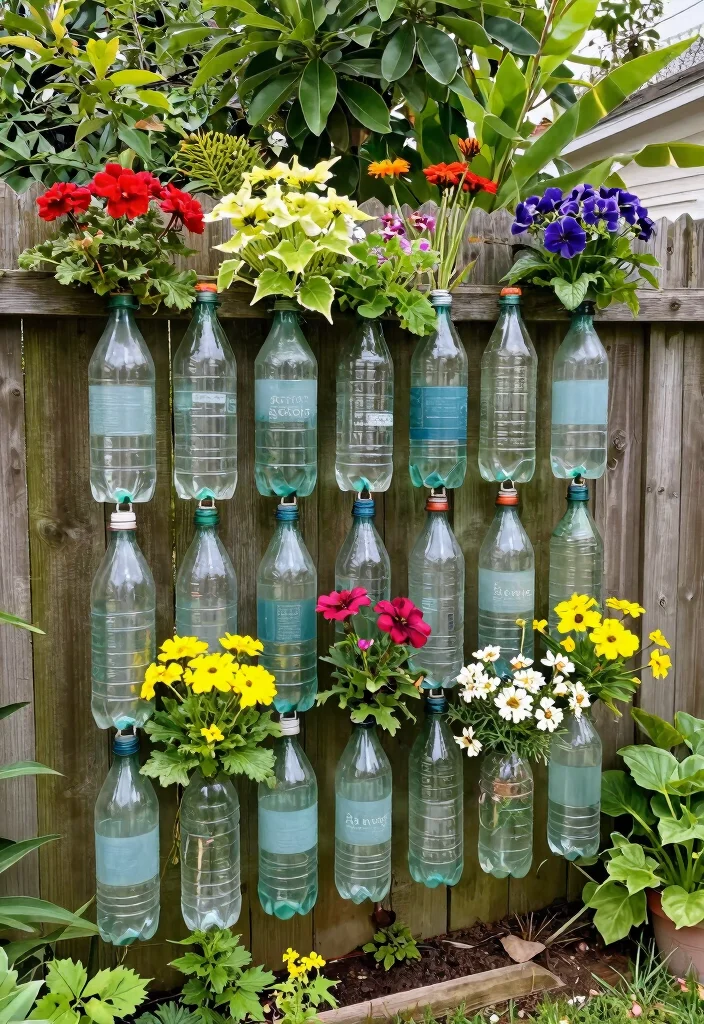 18 Cheap Planter Ideas You Can Build or Buy This Weekend 18. Upcycled Plastic Bottles 0