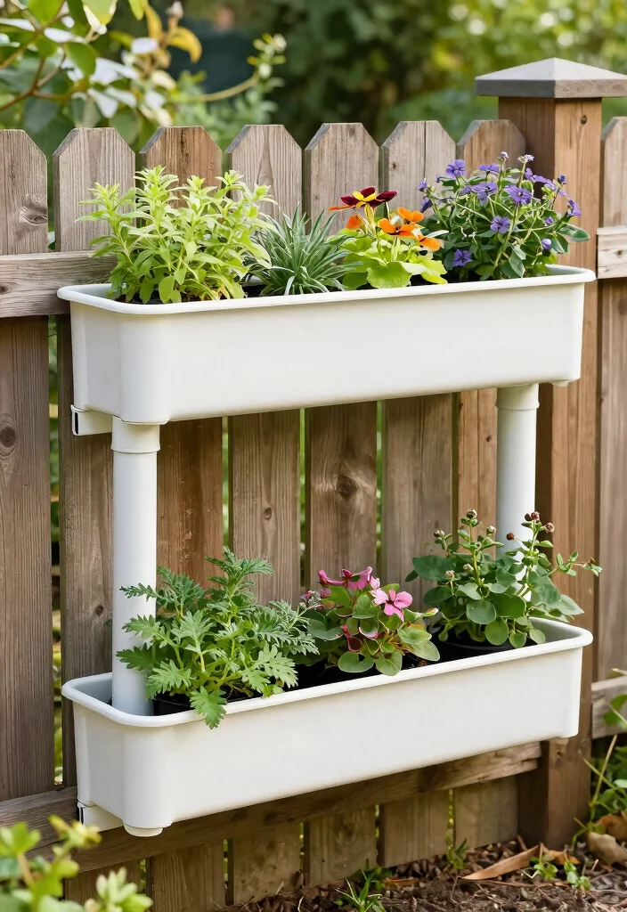 18 Cheap Planter Ideas You Can Build or Buy This Weekend 7. PVC Pipe Planters 0