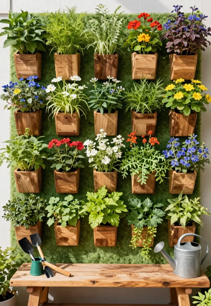 18 Small Backyard Ideas That Make a Tiny Space Feel Bigger 1. Vertical Garden Walls 0