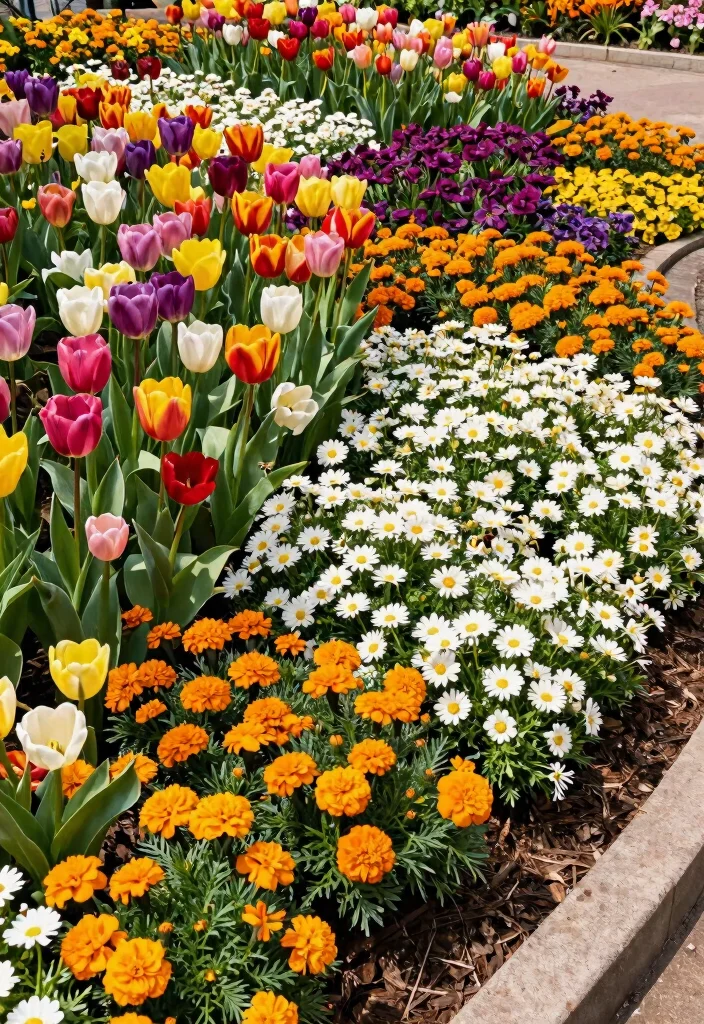18 Small Backyard Ideas That Make a Tiny Space Feel Bigger 10. Colorful Flower Beds 0