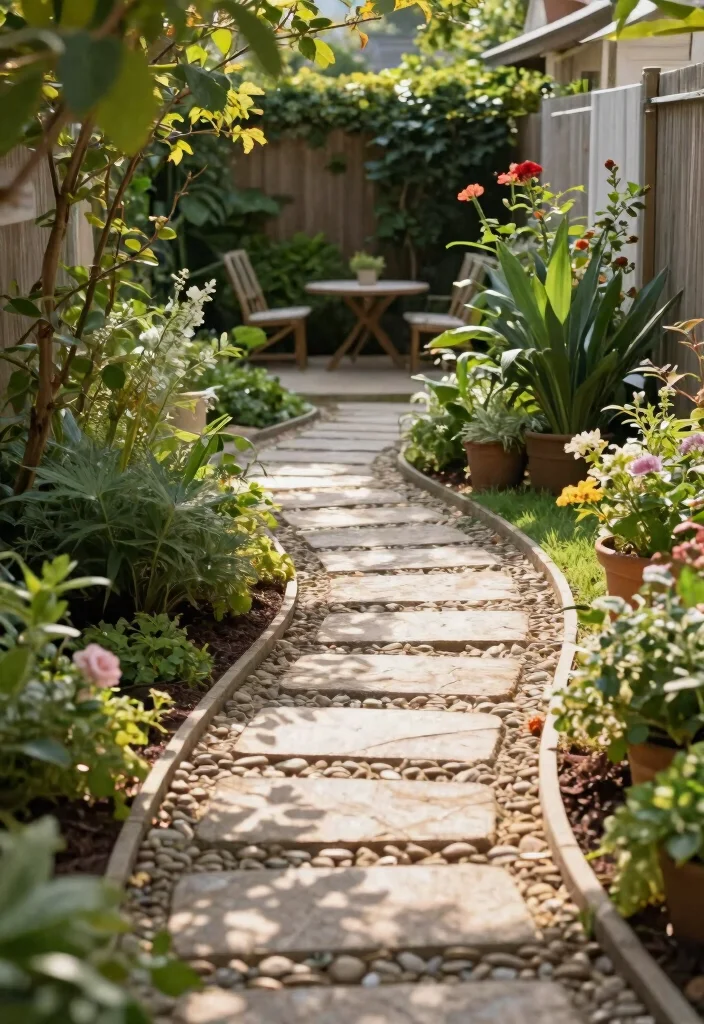 18 Small Backyard Ideas That Make a Tiny Space Feel Bigger 12. Creative Pathways 0