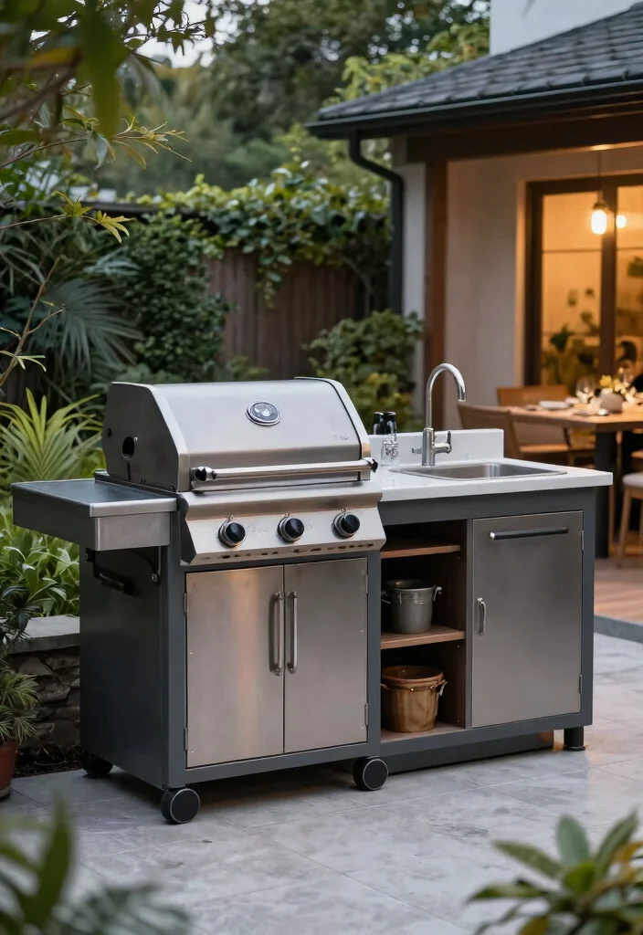 18 Small Backyard Ideas That Make a Tiny Space Feel Bigger 15. Compact Outdoor Kitchens 0