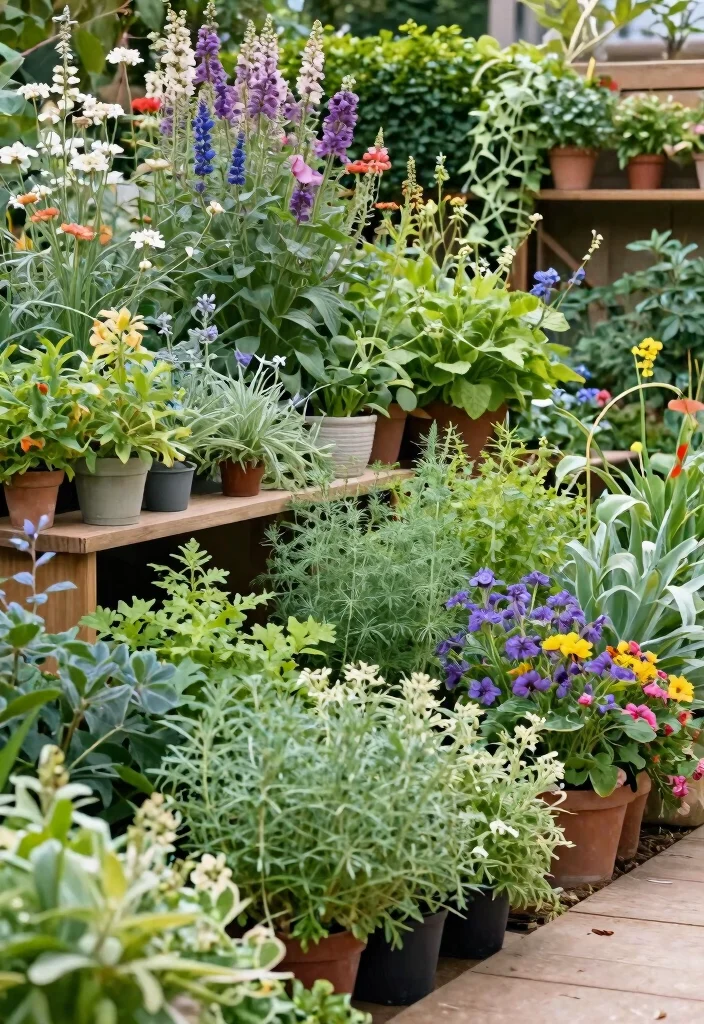 18 Small Backyard Ideas That Make a Tiny Space Feel Bigger 5. Layered Planting 0