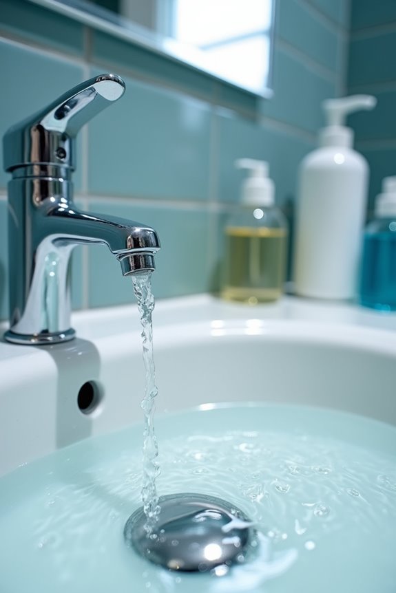 bathroom tap water safety caveat flushing