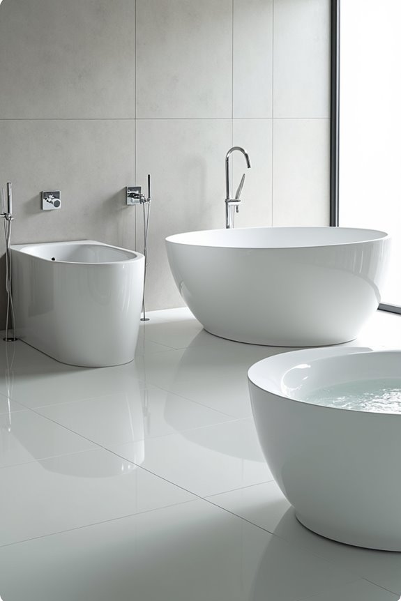 bathtub types varying capacities