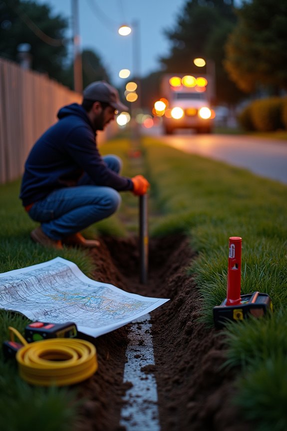 call 811 mark underground utilities