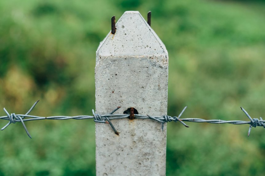 concrete per fence post